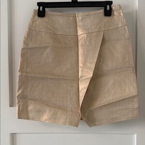 J. Crew Shimmering Gold Mini Skirt